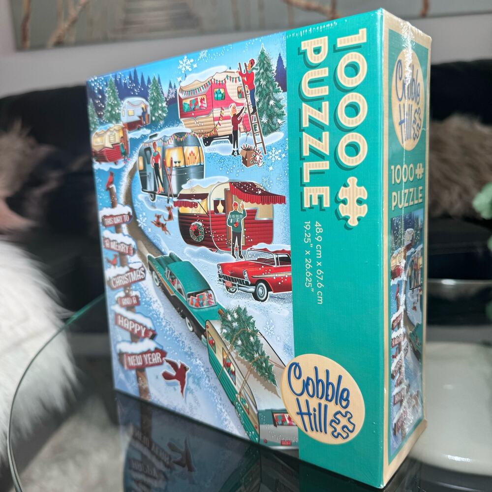 Cobble Hill Christmas Campers Puzzle 1000 Pieces